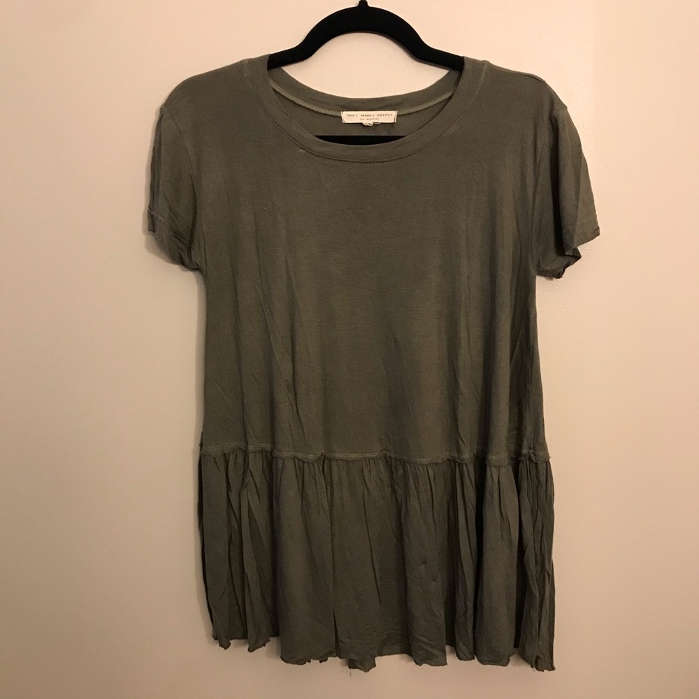 Green oversized top (size xs)